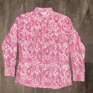 Ariat Pink Paisley Button Down Shirt